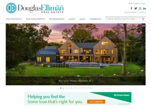 How elliman.com looks like on a tablet such as an iPad.