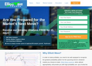 How elliottwavetrader.net looks like on a tablet such as an iPad.
