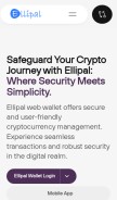 How ellipalwalletus.online looks like on a mobile device such as an iPhone.
