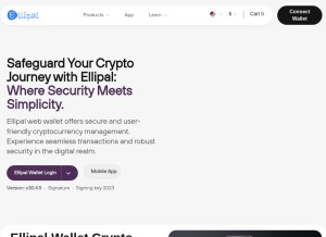 How ellipalwalletus.online looks like on a tablet such as an iPad.