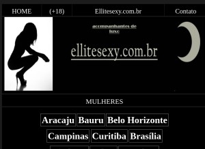 How ellitesexy.com.br looks like on a tablet such as an iPad.