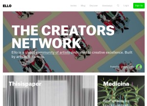 How ello.co looks like on a tablet such as an iPad.