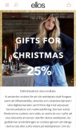 How ellos.se looks like on a mobile device such as an iPhone.