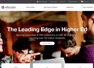 How ellucian.com looks like on a tablet such as an iPad.