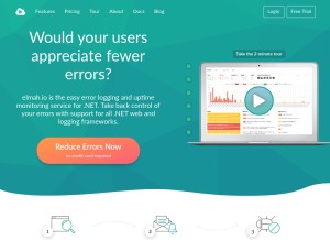 How elmah.io looks like on a tablet such as an iPad.