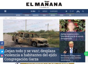 How elmanana.com looks like on a tablet such as an iPad.
