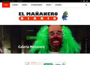 How elmananerodiario.com looks like on a tablet such as an iPad.