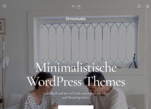 How elmastudio.de looks like on a tablet such as an iPad.