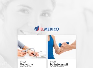 How elmedico.pl looks like on a tablet such as an iPad.