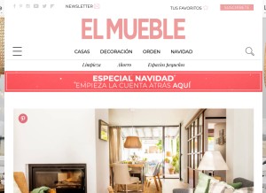 How elmueble.com looks like on a tablet such as an iPad.