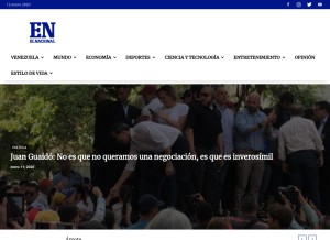 How elnacional.com looks like on a tablet such as an iPad.