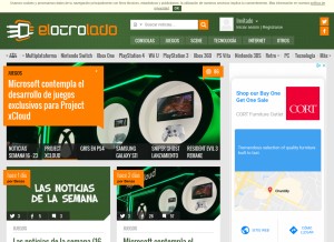 How elotrolado.net looks like on a tablet such as an iPad.