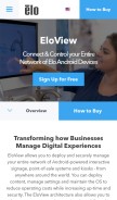 How eloview.com looks like on a mobile device such as an iPhone.