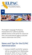 How elpac.org looks like on a mobile device such as an iPhone.