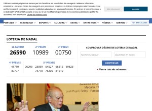 How elperiodico.cat looks like on a tablet such as an iPad.