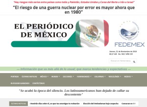 How elperiodicodemexico.com looks like on a tablet such as an iPad.