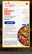 How elpolloloco.com looks like on a mobile device such as an iPhone.