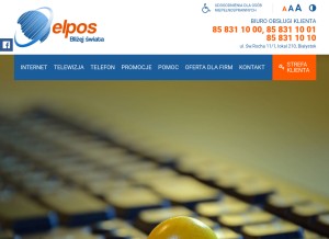 How elpos.net looks like on a tablet such as an iPad.