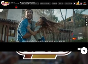 How elpozo.com looks like on a tablet such as an iPad.