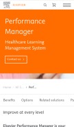 How elsevierperformancemanager.com looks like on a mobile device such as an iPhone.