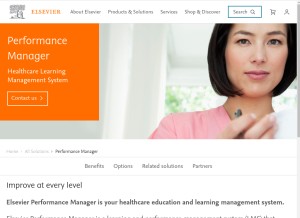 How elsevierperformancemanager.com looks like on a tablet such as an iPad.