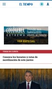 How eltiempo.com looks like on a mobile device such as an iPhone.