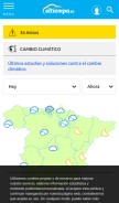 How eltiempo.es looks like on a mobile device such as an iPhone.