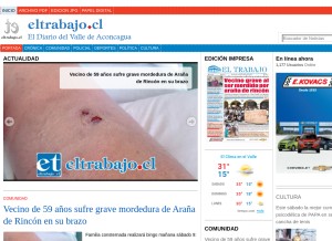 How eltrabajo.cl looks like on a tablet such as an iPad.