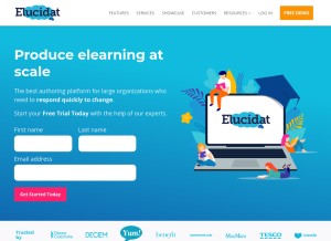 How elucidat.com looks like on a tablet such as an iPad.