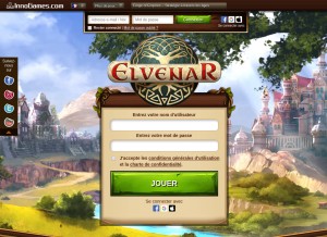 How elvenar.com looks like on a tablet such as an iPad.