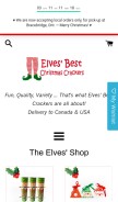 How elvesbest.ca looks like on a mobile device such as an iPhone.