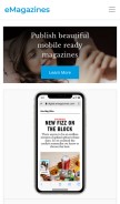 How emagazines.com looks like on a mobile device such as an iPhone.