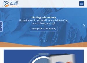 How emailpartners.net looks like on a tablet such as an iPad.