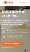 How emailprofi.cz looks like on a mobile device such as an iPhone.