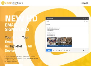 How emailstationery.com looks like on a tablet such as an iPad.