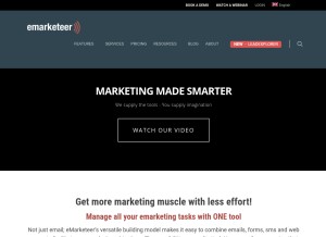 How emarketeer.com looks like on a tablet such as an iPad.