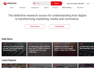 How emarketer.com looks like on a tablet such as an iPad.