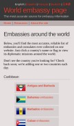How embassy-finder.com looks like on a mobile device such as an iPhone.