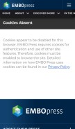 How embopress.org looks like on a mobile device such as an iPhone.