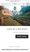 How embraceadventure.co looks like on a mobile device such as an iPhone.