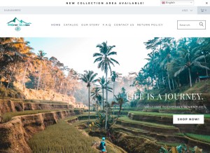 How embraceadventure.co looks like on a tablet such as an iPad.