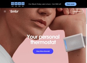 How embrlabs.com looks like on a tablet such as an iPad.
