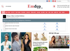 How emdep.vn looks like on a tablet such as an iPad.