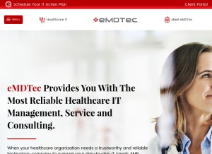 How emdtec.com looks like on a tablet such as an iPad.