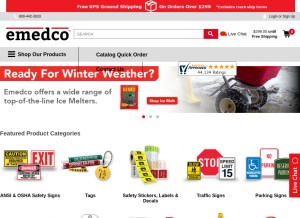 How emedco.com looks like on a tablet such as an iPad.