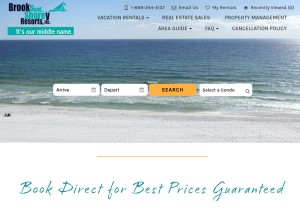 How emeraldcoastrentals.com looks like on a tablet such as an iPad.