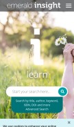 How emeraldinsight.com looks like on a mobile device such as an iPhone.