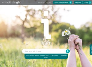 How emeraldinsight.com looks like on a tablet such as an iPad.