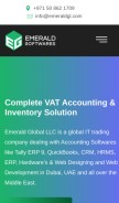How emeraldsoftwares.com looks like on a mobile device such as an iPhone.