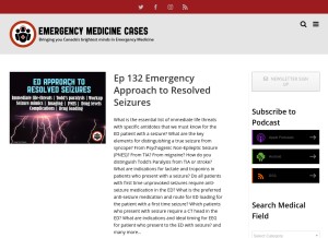 How emergencymedicinecases.com looks like on a tablet such as an iPad.